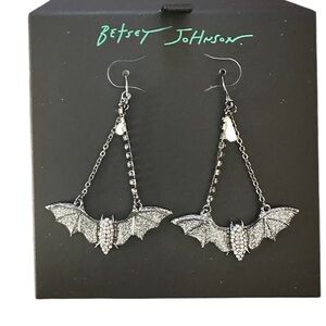 Betsey Johnson bat earrings!